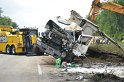 LKW umgestuerzt A 1 Rich Saarbruecken P207